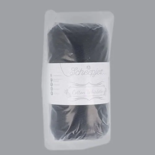 Scheepjes Cotton Whirlette 809 Garn Schwarze Bohne 100g