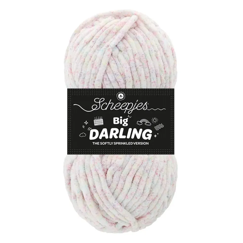 Scheepjes Big Darling Strickgarn 01 Snow Cone 150g bunt