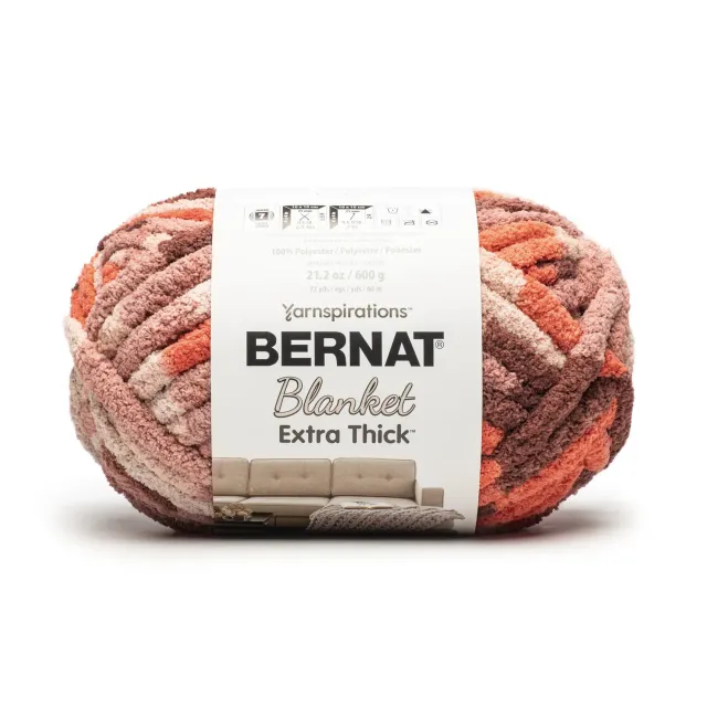 Bernat Blanket Extra Thick Garn 600g Jumbo Chenille