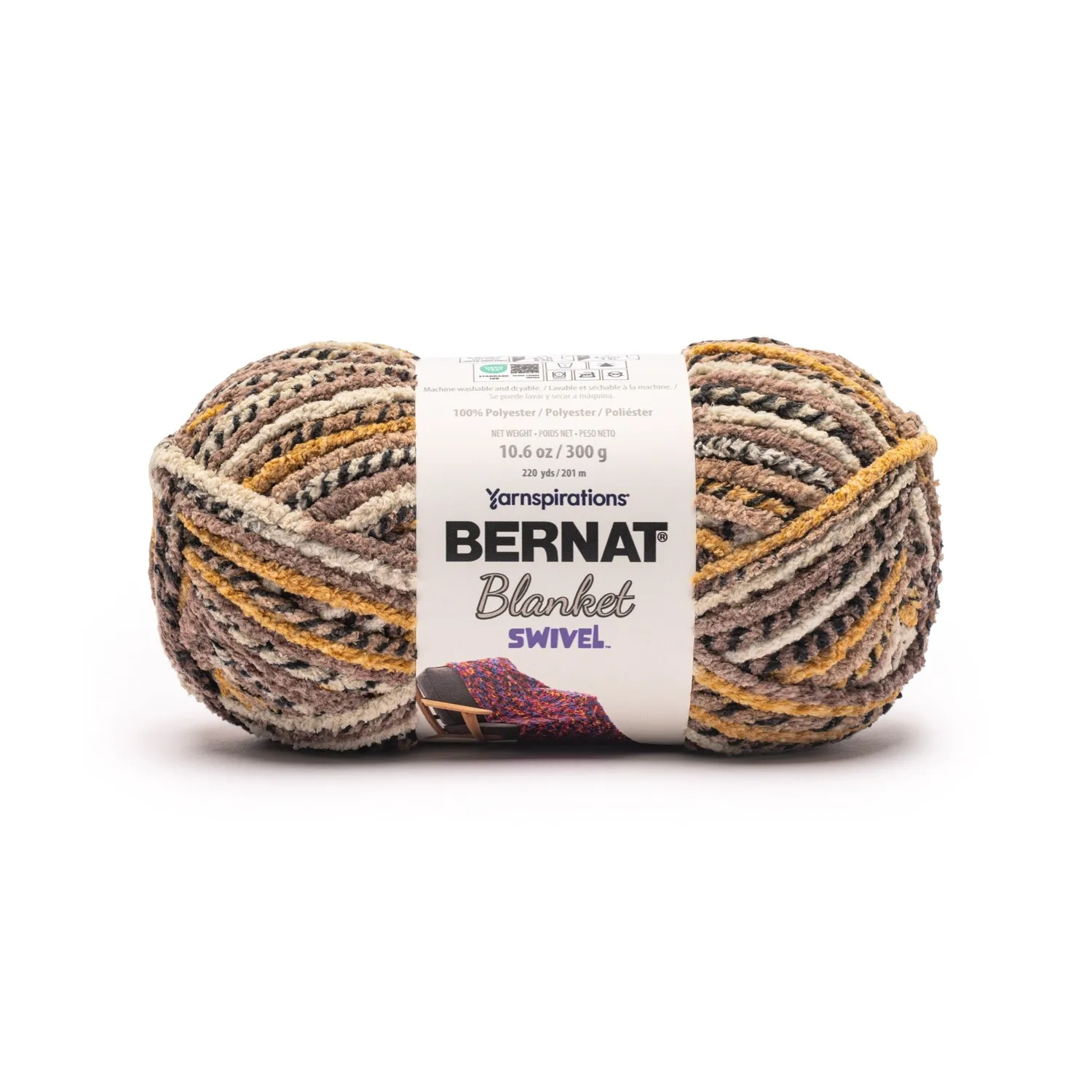 Bernat Blanket Swivel Chenillegarn 300g Schwarz-Effekt