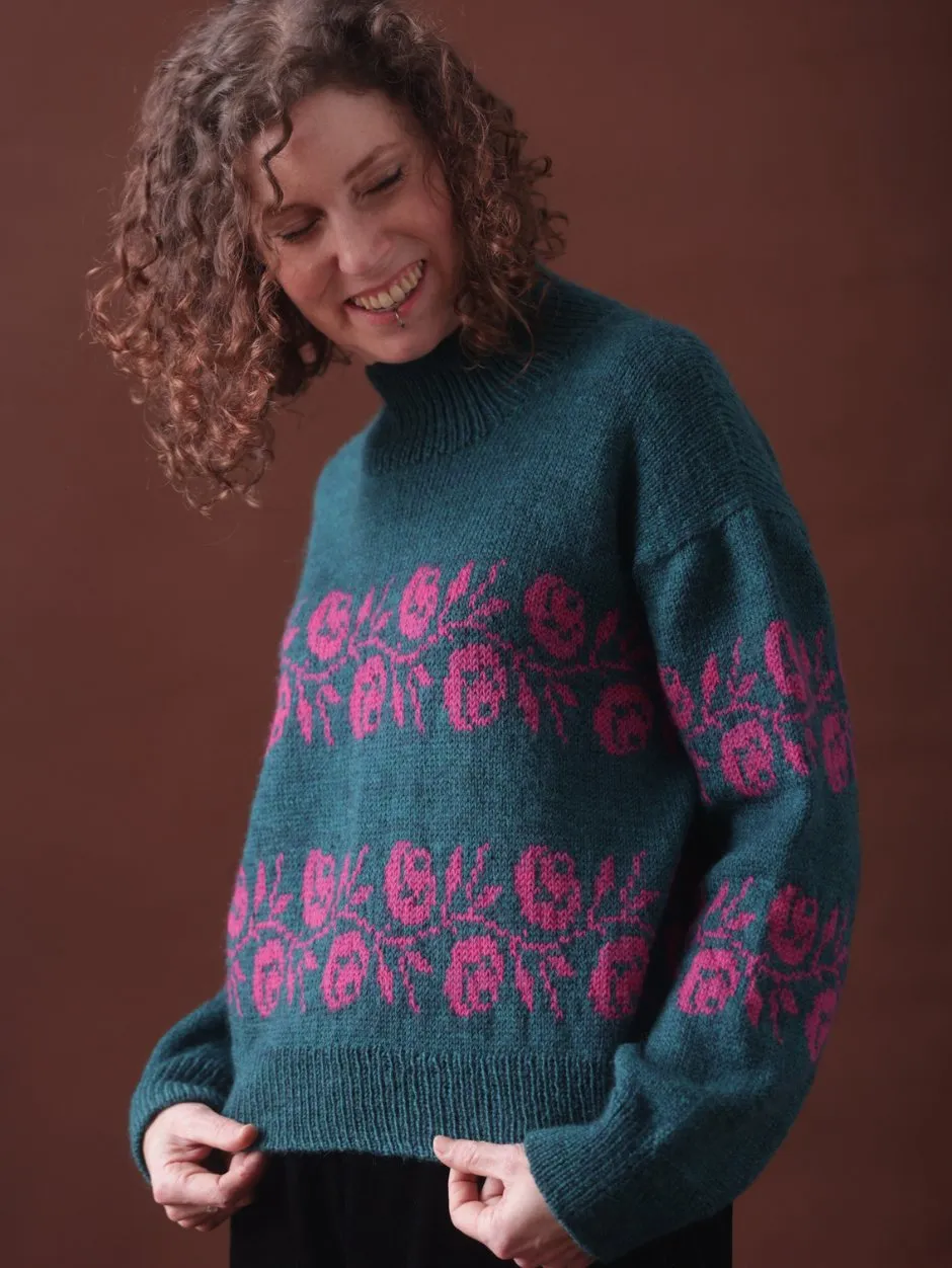 John Arbon Rosie Sweater Strickkit Dreams Sea 1-2 Colorwork