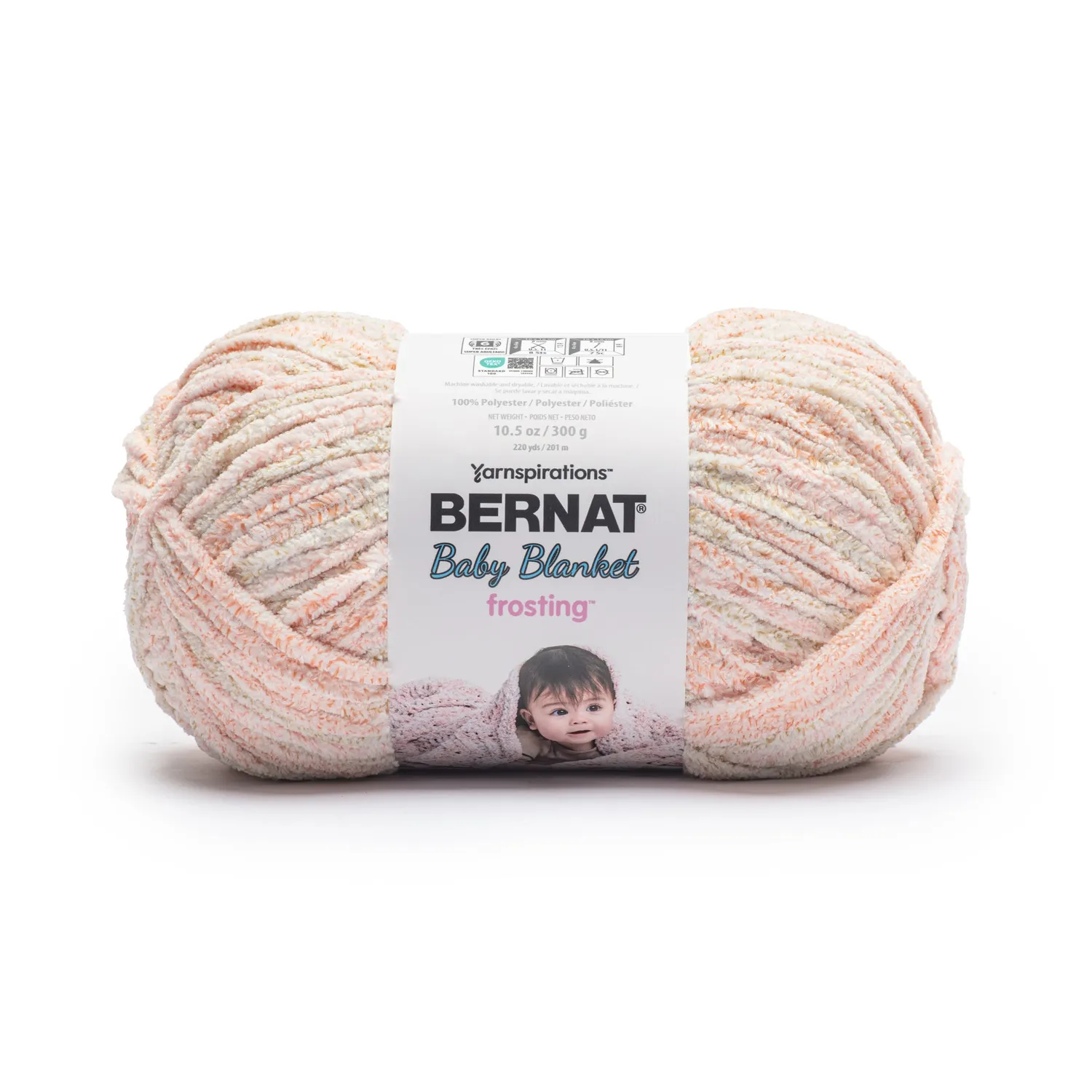 Bernat Baby Blanket Frosting Chenillegarn 300g Beere