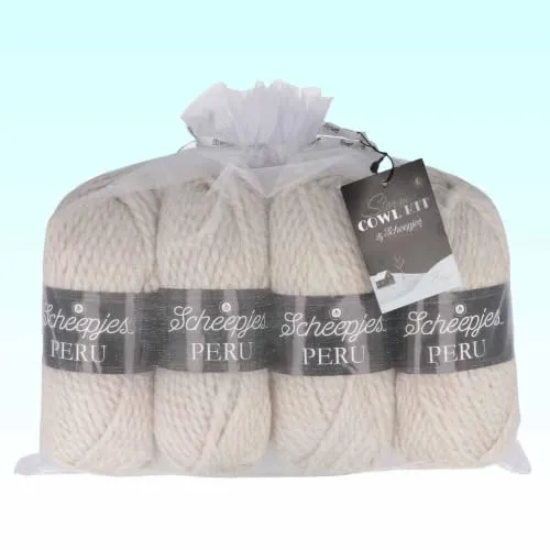 Scheepjes Storm Cowl Kit Loop Peru Beige einfarbig