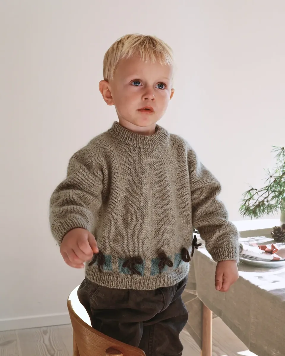 Knitting for Olive Christmas Morning Sweater Strickanleitung Kinder
