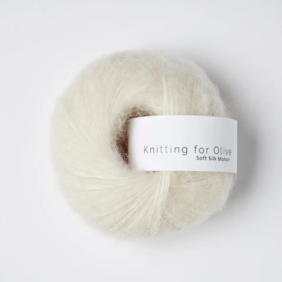 Knitting for Olive Soft Silk Mohair Mohairwolle Cream 25g neutral
