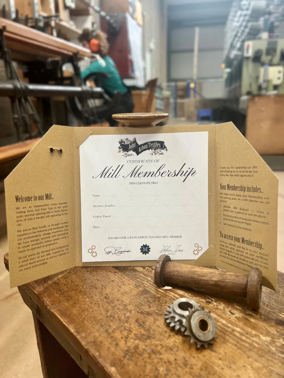 John Arbon Mill Membership Mitgliedschaft für mich