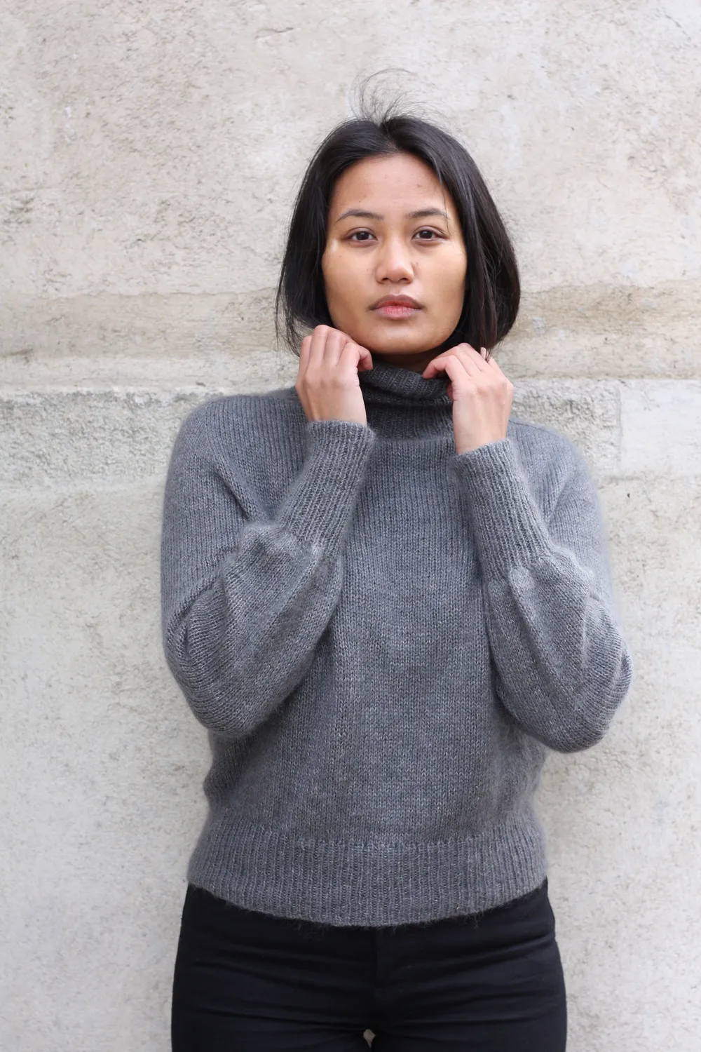 Knitting for Olive Karl Johan Sweater Anleitung Deutsch Rollkragen