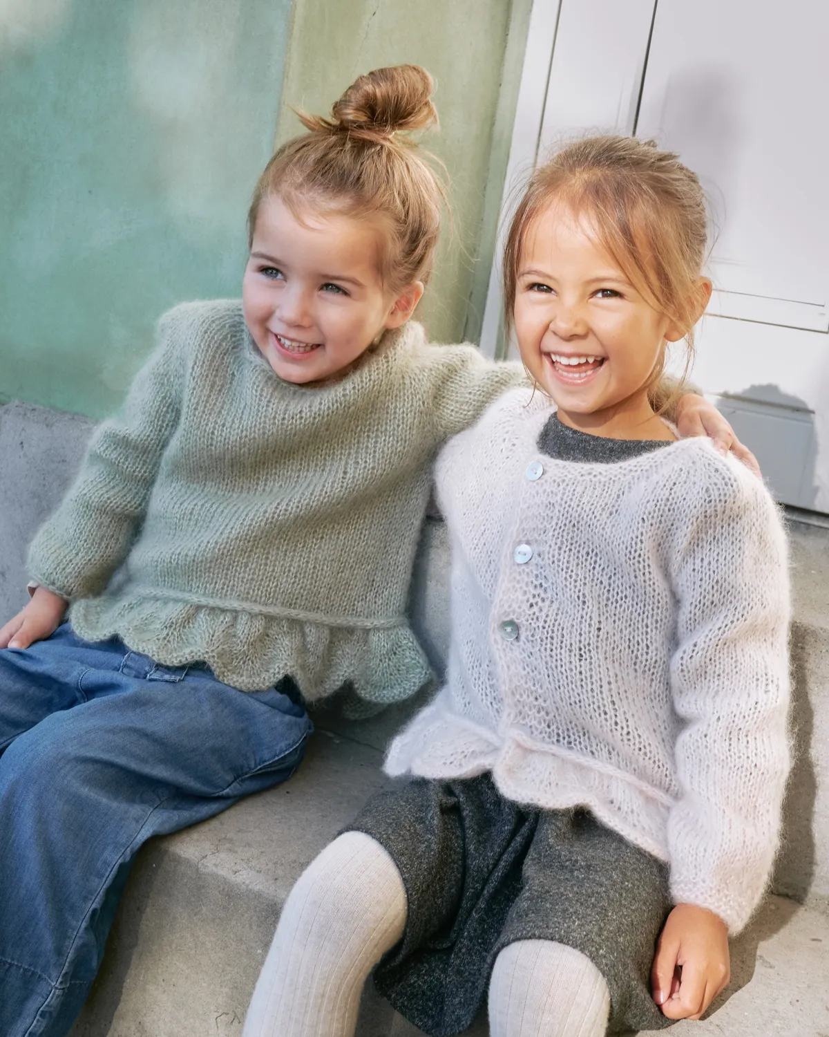 Knitting for Olive Poppy Sweater Strickanleitung Kinder Rüsche