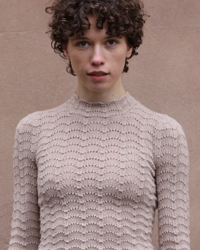 Knitting for Olive Barbroe Blouse Strickanleitung Deutsch Lochmuster