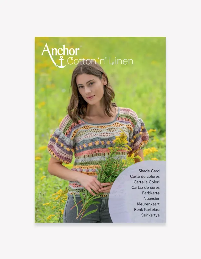 Anchor Cotton n Linen Farbkarte 20 Farben Originalmuster