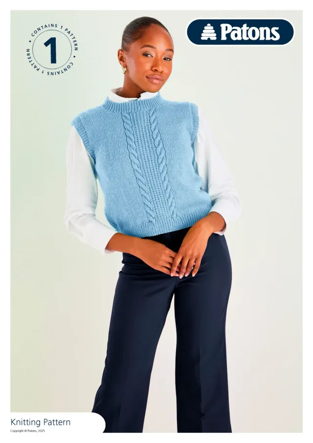 Patons Fab DK Pullunder Strickanleitung Zopf