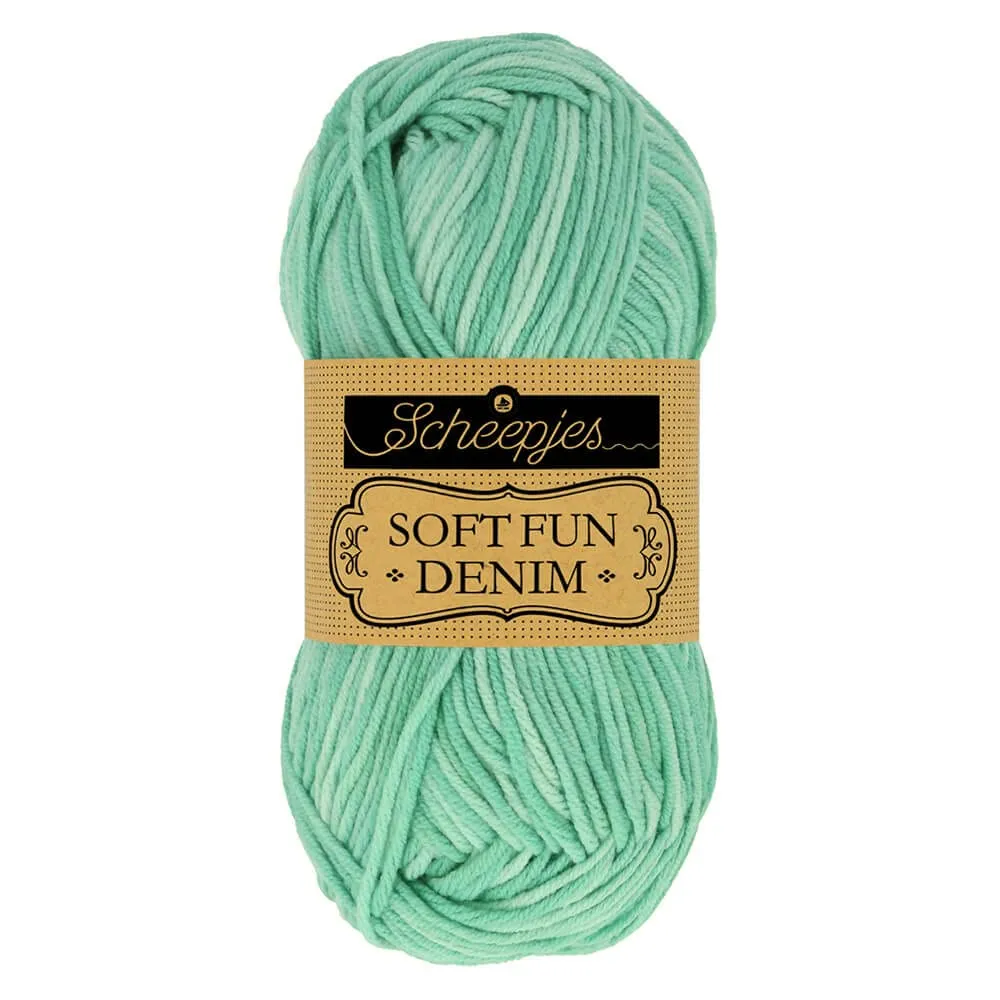 Scheepjes Softfun Denim 506 Grün Garn 1x50g Baumwolle-Acryl