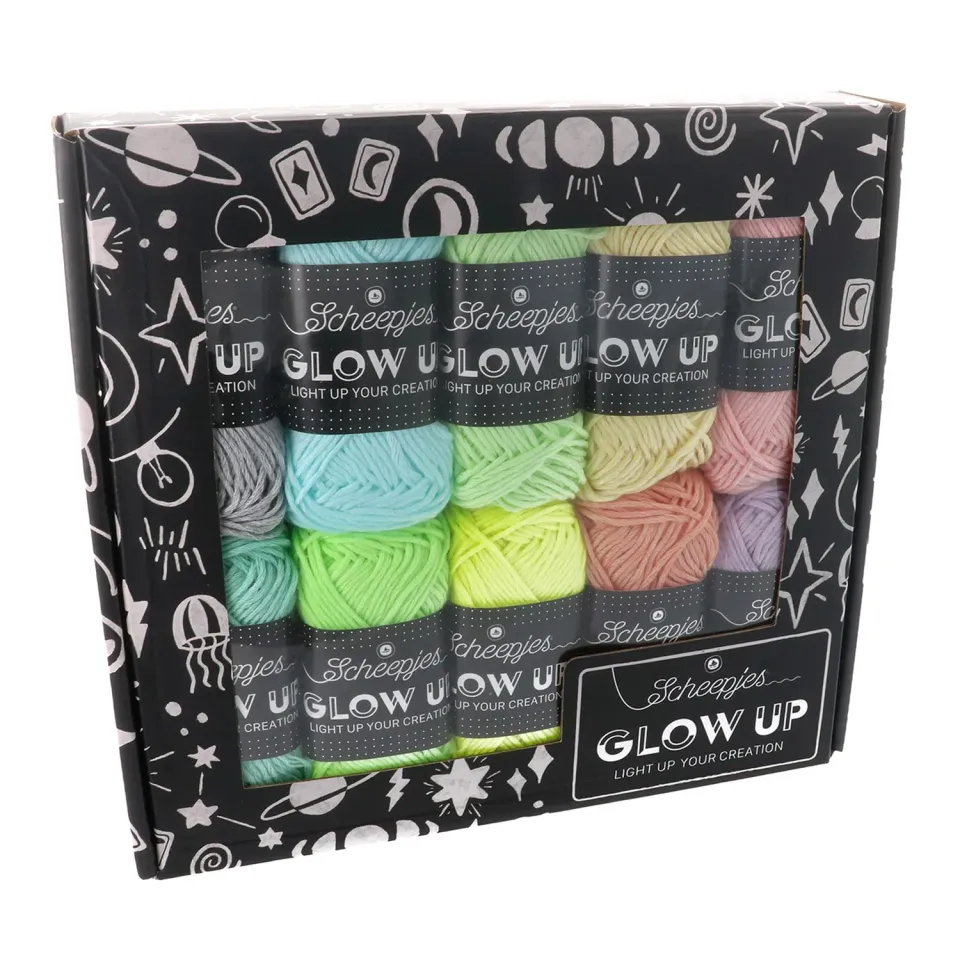Scheepjes Glow Up Farbpack 10x25g Leuchtgarn leuchtend