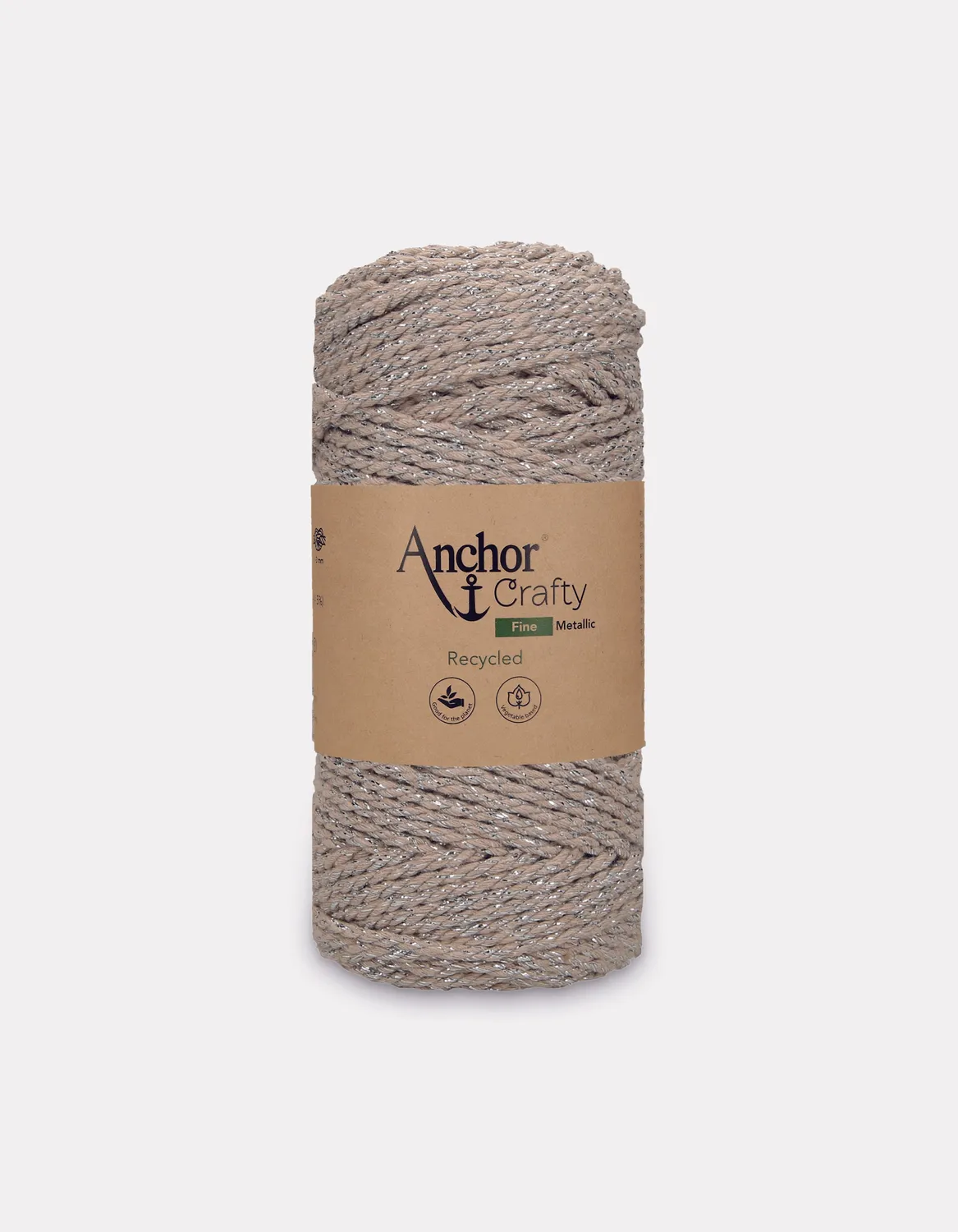 Anchor Crafty Fine Metallic Makrameegarn 250g Glitzer