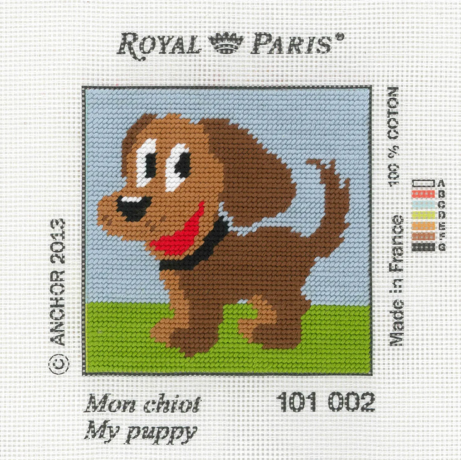 Royal Paris My Puppy Gobelin-Canvas 15x15 cm Kinder