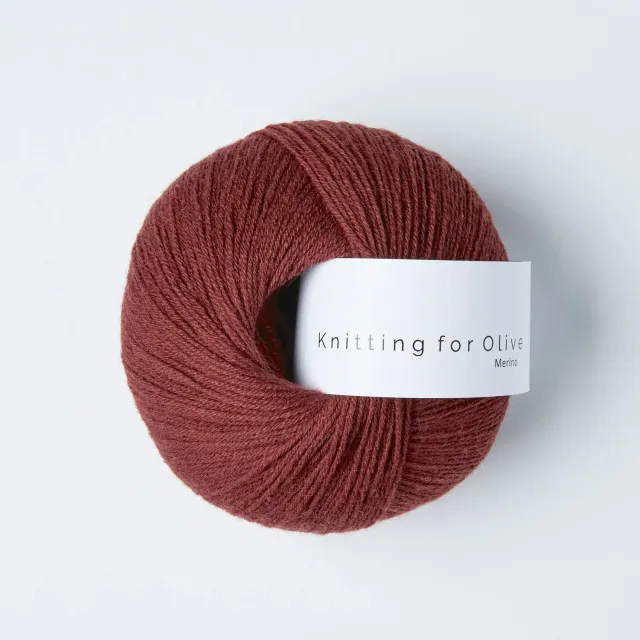 Knitting for Olive Merino Claret Wolle Bordeauxrot 50g Fingering