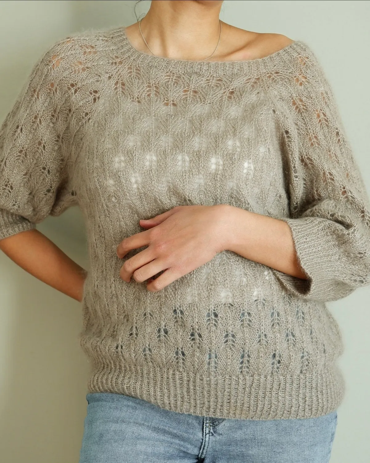 Knitting for Olive Isolde Blouse Strickanleitung deutsch Mohair