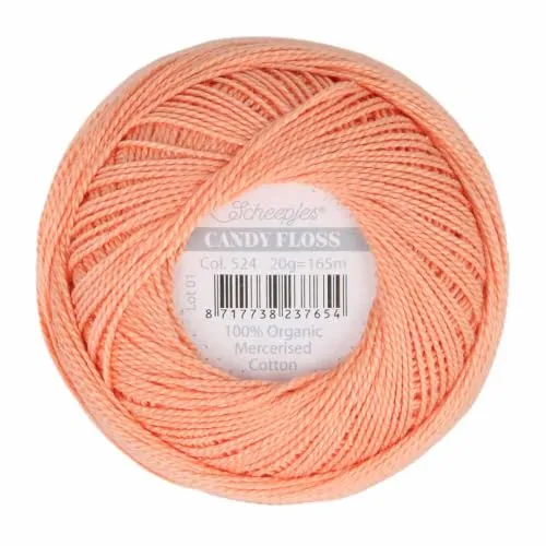 Scheepjes Candy Floss 524 Apricot Baumwollgarn 20g Bio