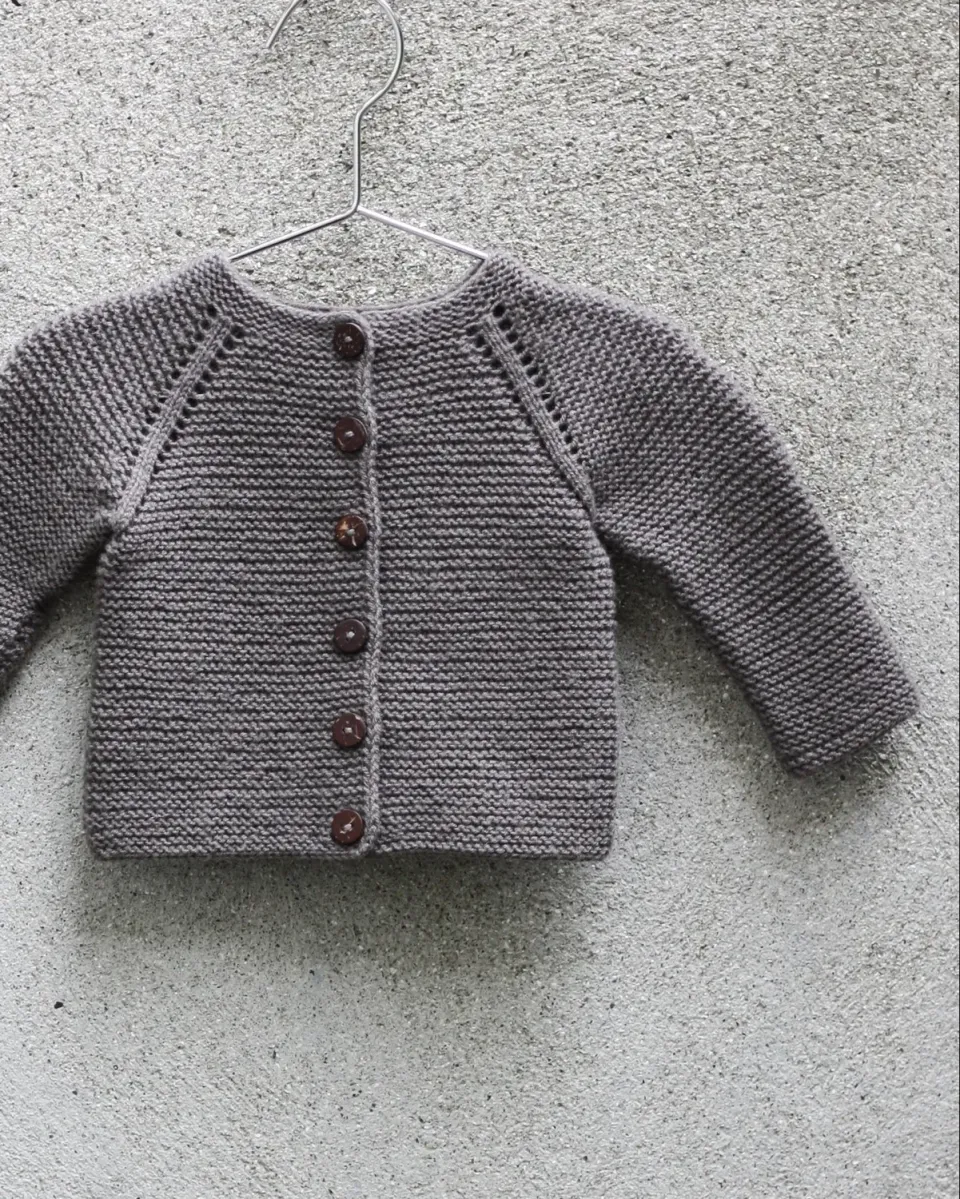Knitting for Olive Garter Cardigan Baby Anleitung deutsch