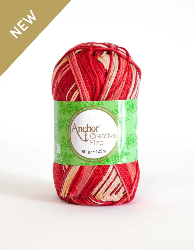Anchor Creativa Fino Häkelgarn Multicolor Baumwolle 4-fädig