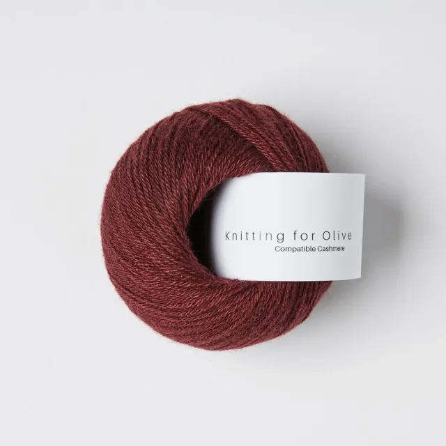 Knitting for Olive Compatible Cashmere Kaschmirgarn Bordeaux 100% Kaschmir