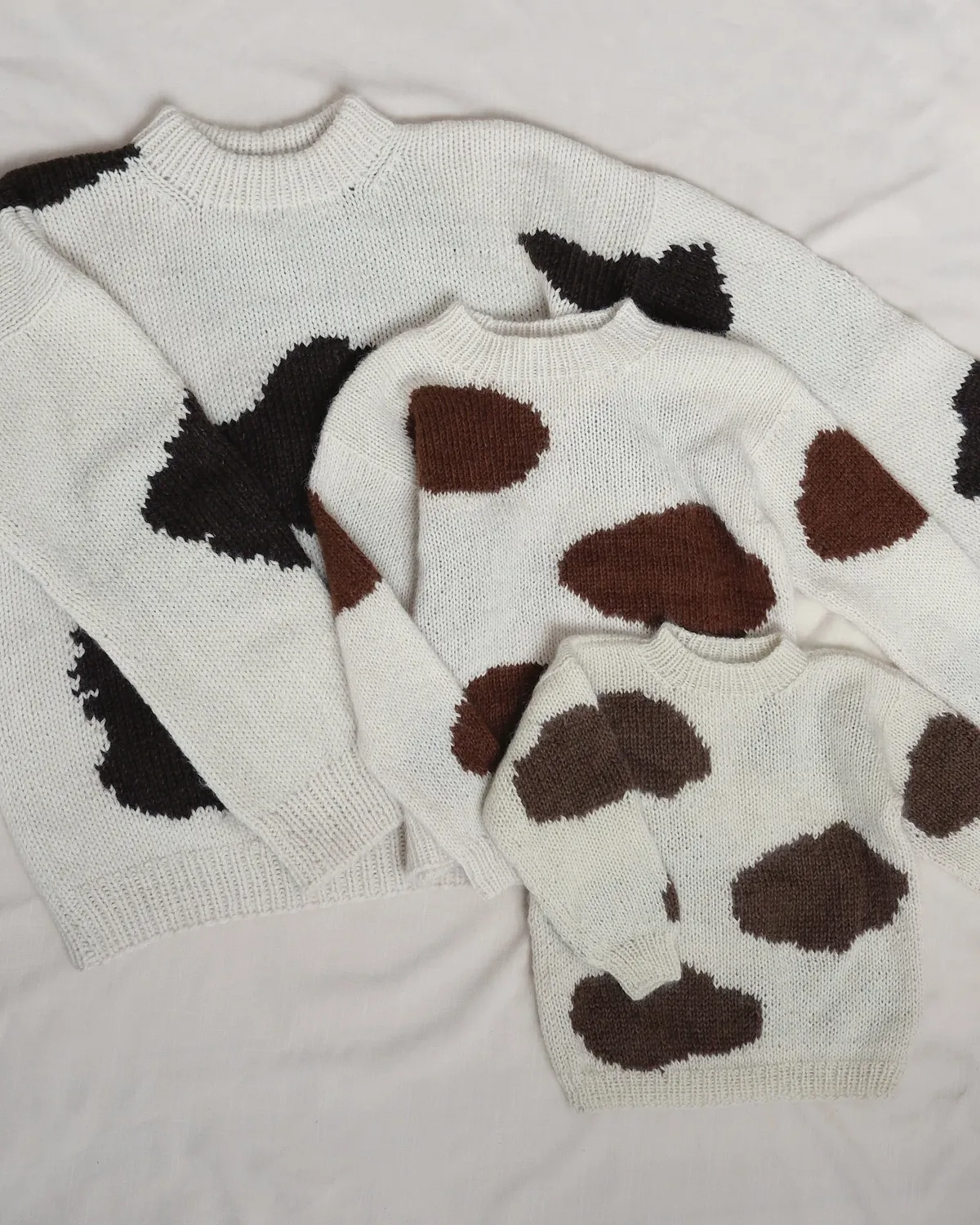 Knitting for Olive Cow Sweater Strickanleitung Kinder deutsch Kuhmuster