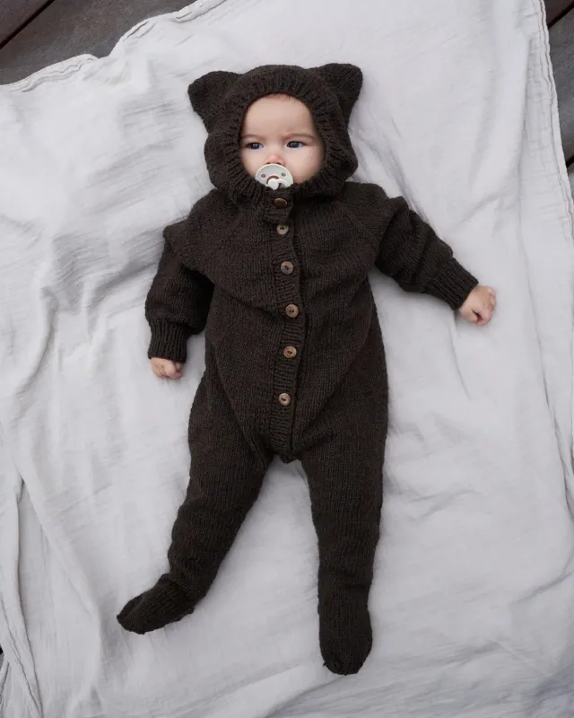 Knitting for Olive Baby Bear Suit Strickanleitung Overall mit Ohren