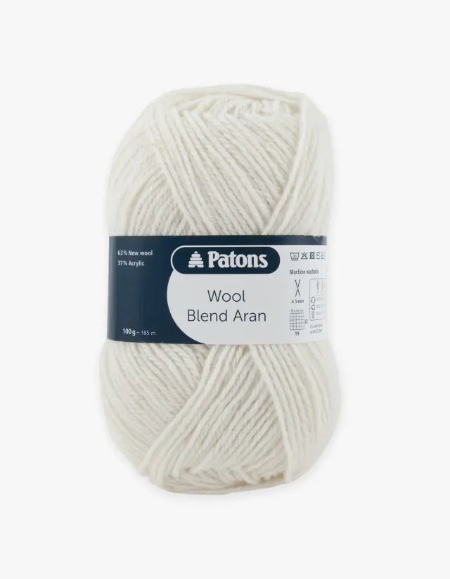 Patons Wool Blend Aran Wolle 100g 185m Tweed