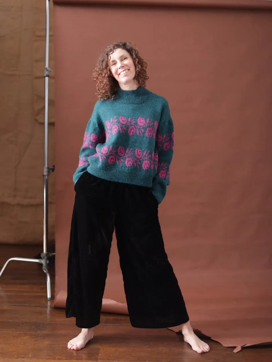 John Arbon Rosie Sweater Strickkit Dreams Sea 1-2 Colorwork