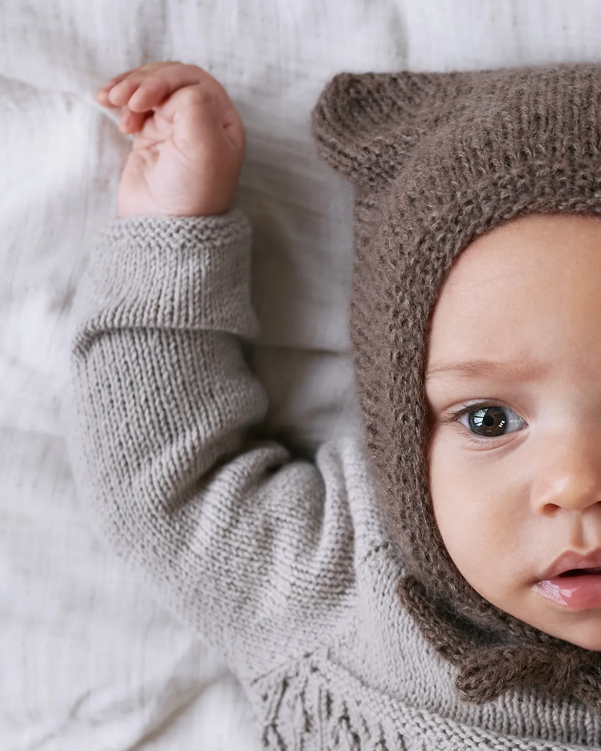 Knitting for Olive Baby Bear Bonnet Strickanleitung Deutsch Ohren