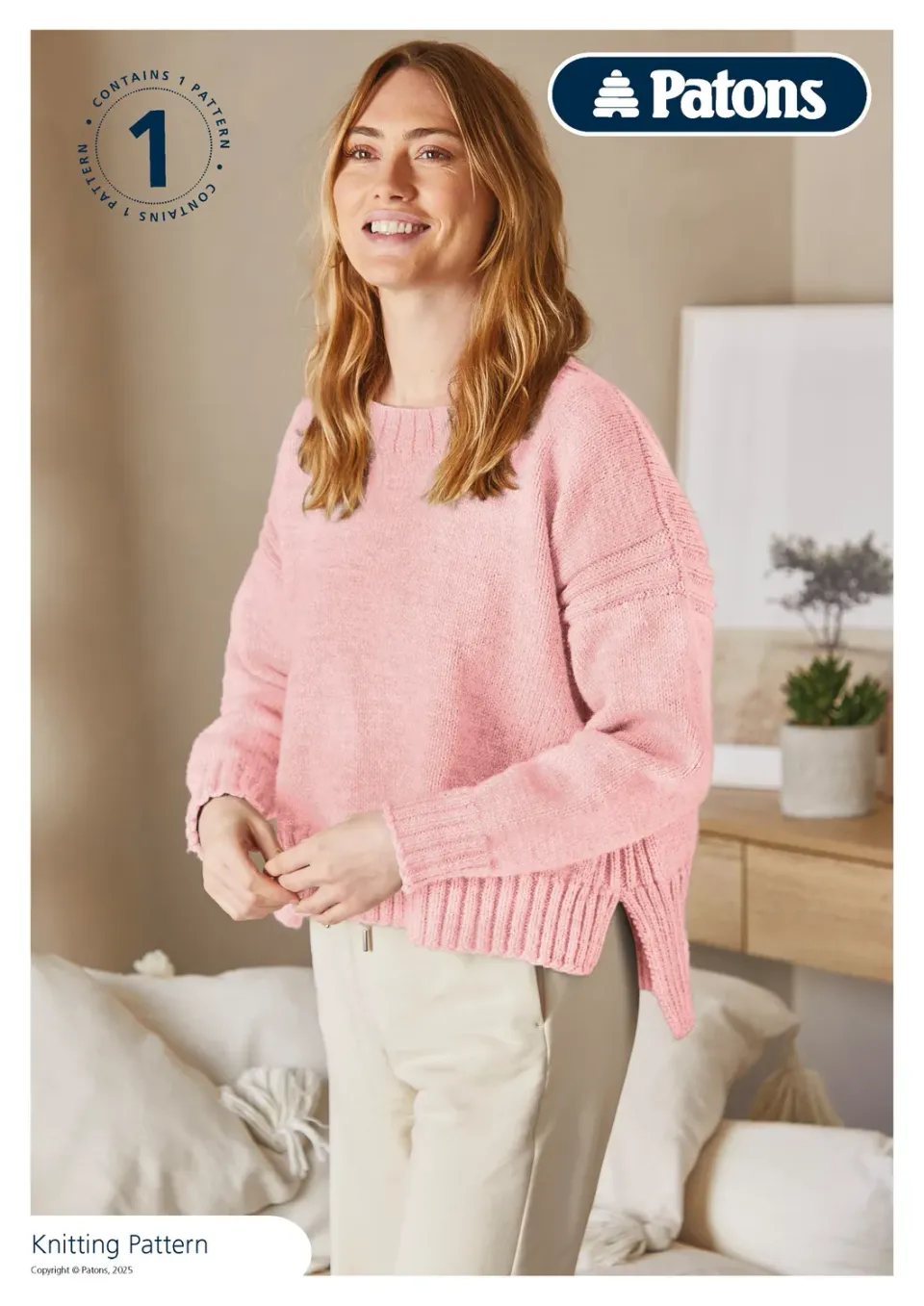 Patons Fab DK Boxy Sweater Strickanleitung Pullover