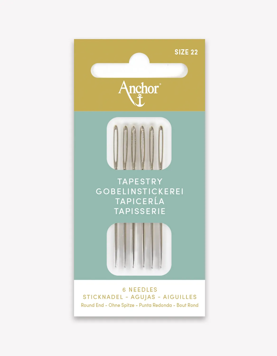 Anchor Tapestry Sticknadeln 6er-Pack stumpf Gr. 18–28