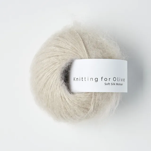 Knitting for Olive Soft Silk Mohair Marzipan Cremebeige