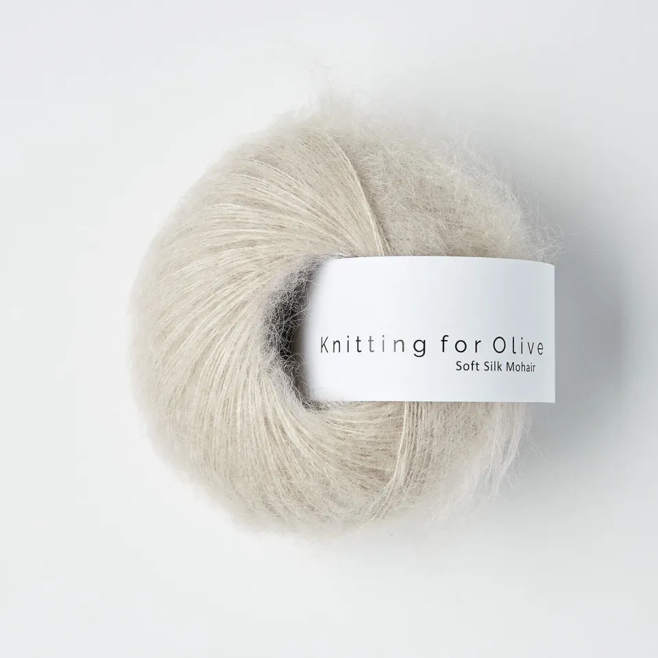 Knitting for Olive Soft Silk Mohair Marzipan Cremebeige