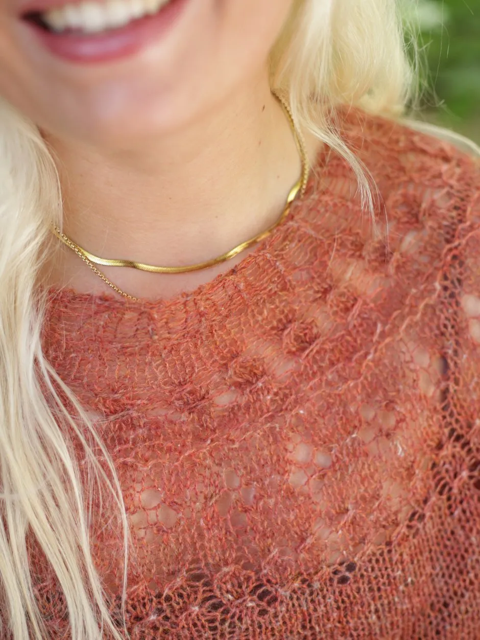 John Arbon Ranunculus Pullover Strickkit Seafarer Lace