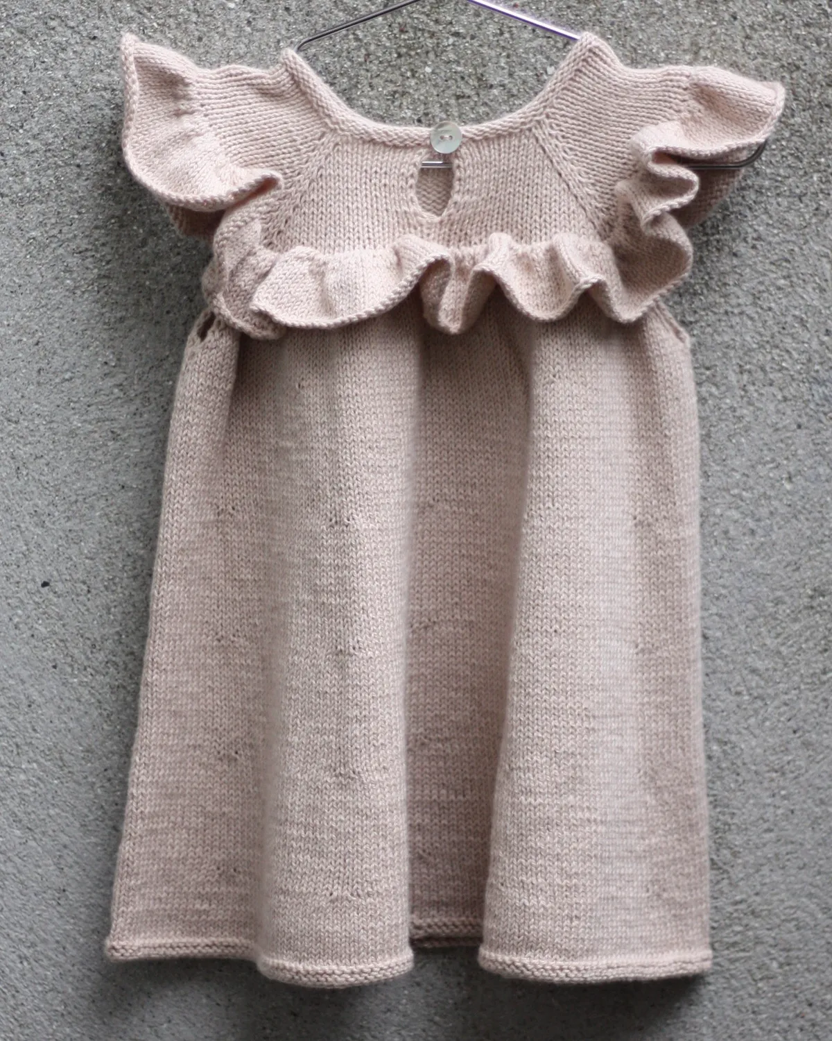 Knitting for Olive Ruffle Dress Strickanleitung Deutsch Top-down