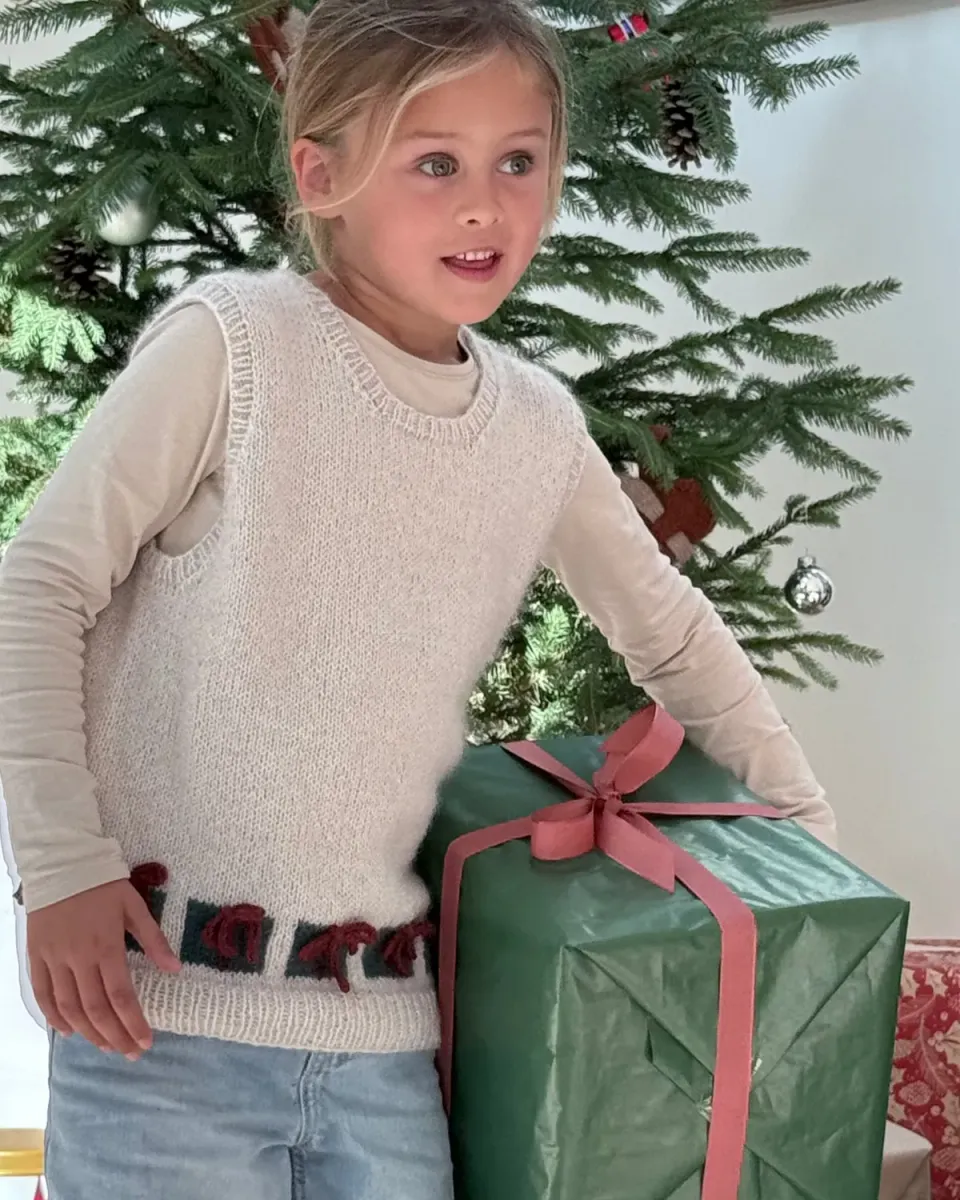Knitting for Olive Christmas Morning Slipover Anleitung Deutsch 1-10 Jahre