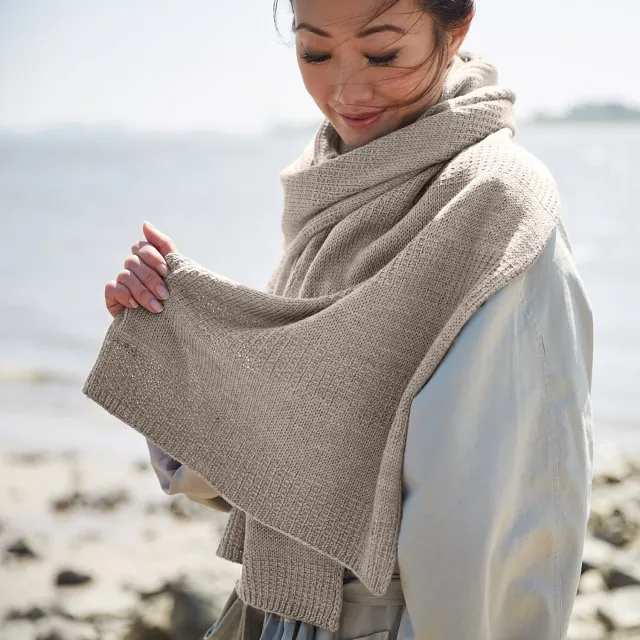 Rosy Green Wool Streling Strickanleitung Schal 188cm