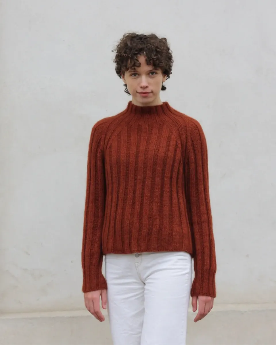 Knitting for Olive Chunky Rib Sweater Strickanleitung deutsch Oversize