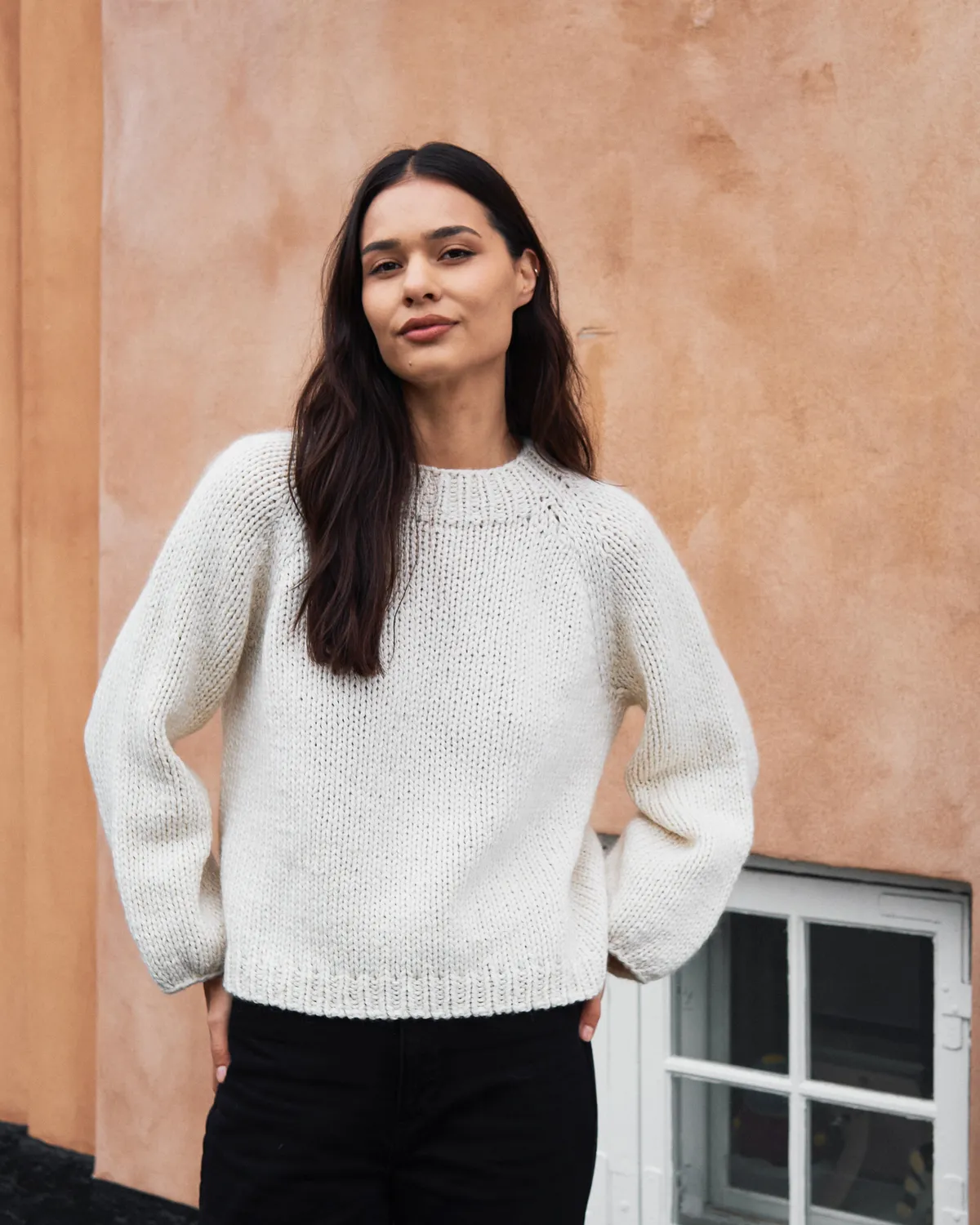 Knitting for Olive Bertha Sweater Strickanleitung deutsch grob