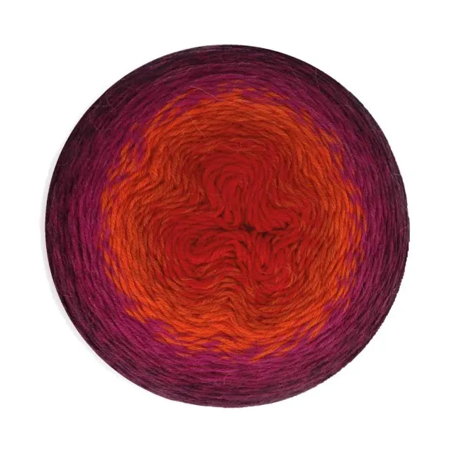 Scheepjes Whirligig 209 Bobbel Plum to Red Alpaka