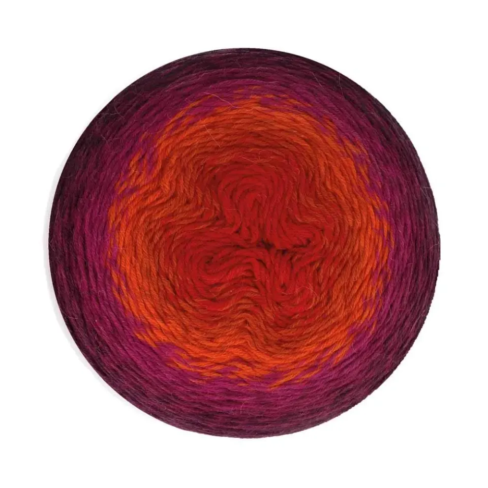 Scheepjes Whirligig 209 Bobbel Plum to Red Alpaka