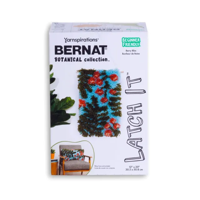 Bernat Latch It Knüpfset Abstract Botanical Knüpfteppich Komplettset