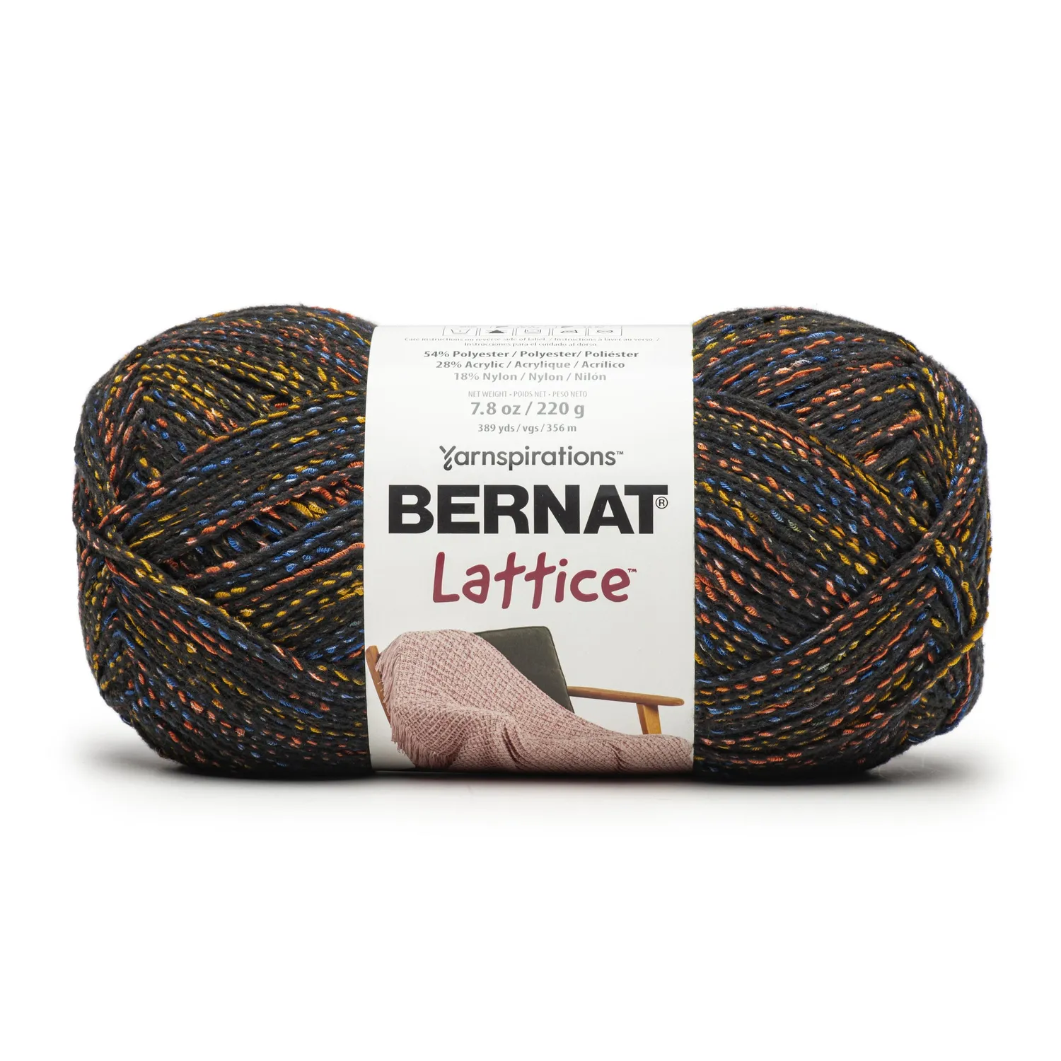 Bernat Lattice Garn 220g Effektgarn bunte Farben Polyester
