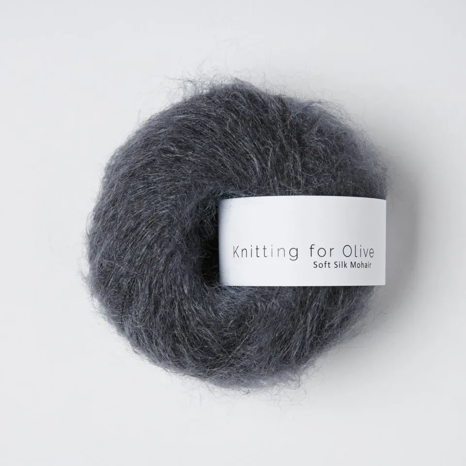 Knitting for Olive Soft Silk Mohair Midnight Blaugrau Flauschgarn