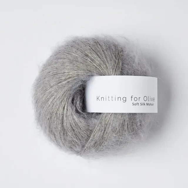 Knitting for Olive Soft Silk Mohair Wolle Rainy Day Grau