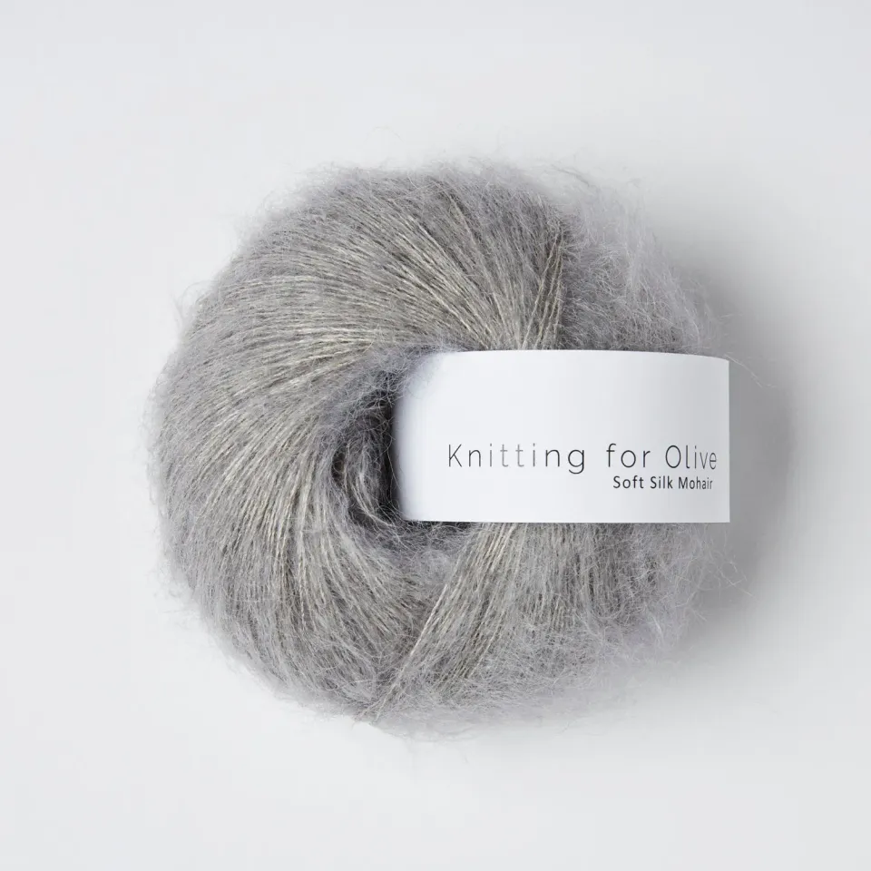 Knitting for Olive Soft Silk Mohair Wolle Rainy Day Grau