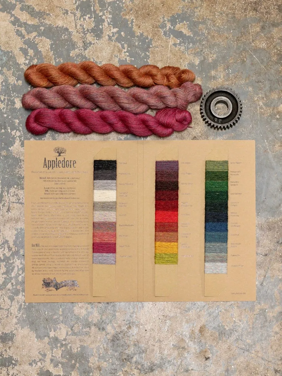 John Arbon Appledore Farbkarte neu 18 Farben Wollmuster