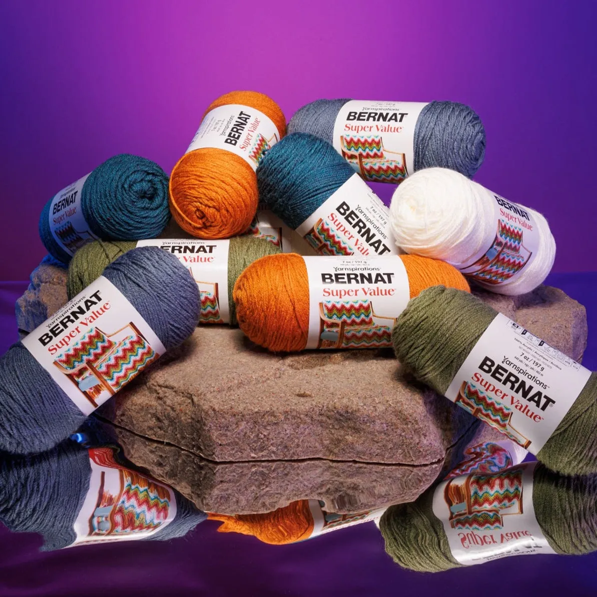 Bernat Super Value Box Wollset 10 Knäuel Crochet Crowd