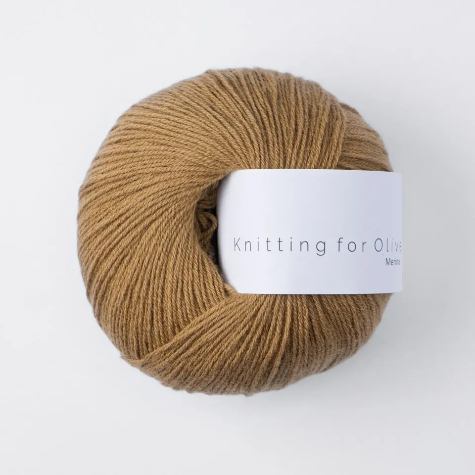 Knitting for Olive Merino Wolle Camel 50g warmes Goldbraun
